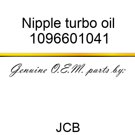 Nipple turbo oil 1096601041