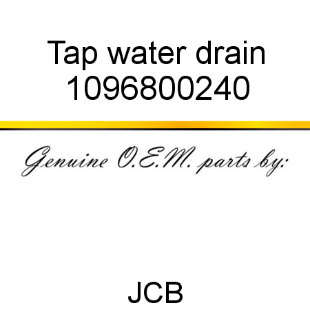 Tap, water drain 1096800240
