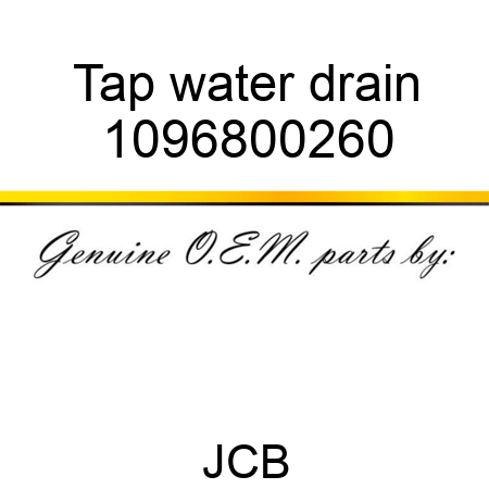 Tap water drain 1096800260