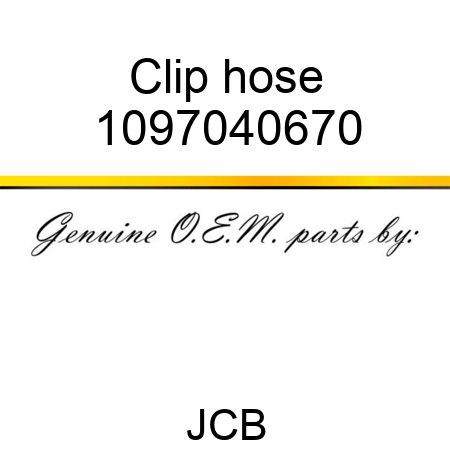 Clip hose 1097040670