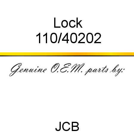 Lock 110/40202