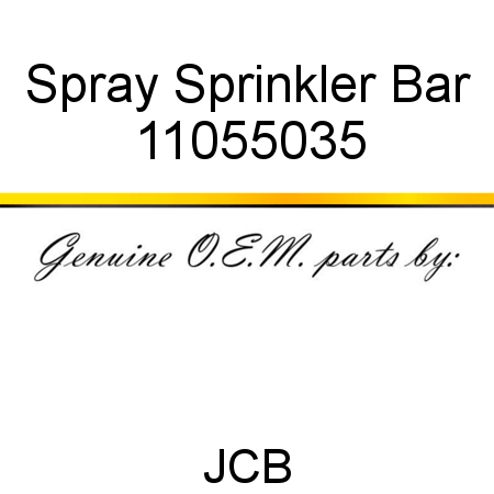 Spray, Sprinkler Bar 11055035
