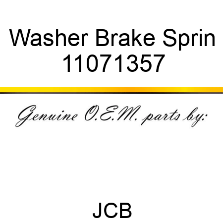 Washer Brake Sprin 11071357