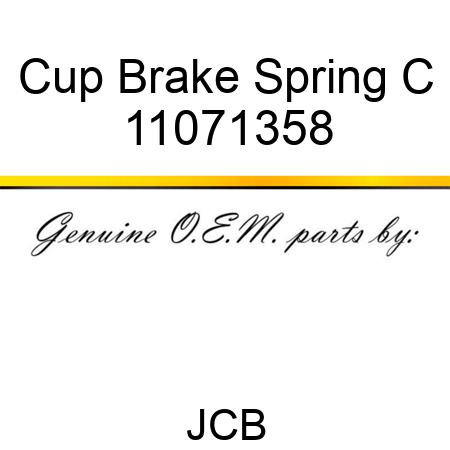 Cup Brake Spring C 11071358