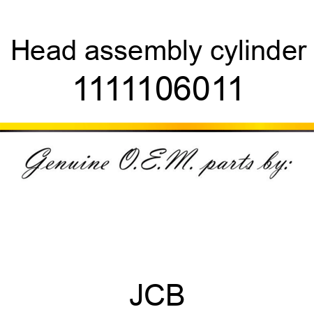 Head, assembly, cylinder 1111106011