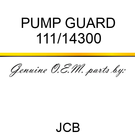 PUMP GUARD 111/14300