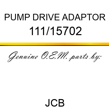 PUMP DRIVE ADAPTOR 111/15702