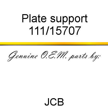 Plate, support 111/15707
