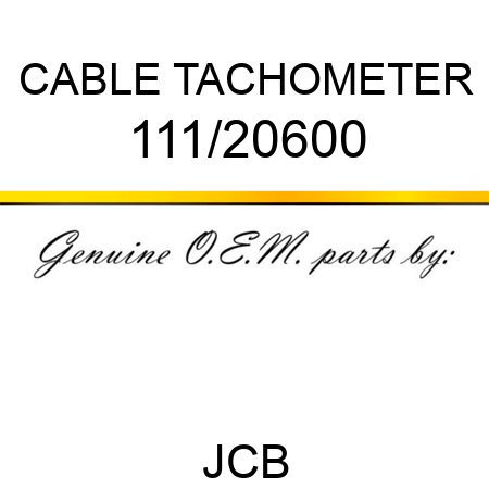 CABLE TACHOMETER 111/20600
