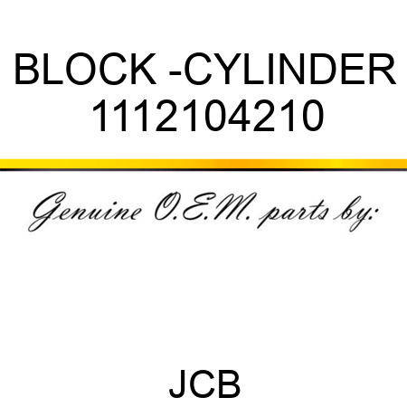 BLOCK -CYLINDER 1112104210