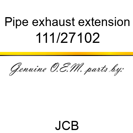 Pipe, exhaust extension 111/27102