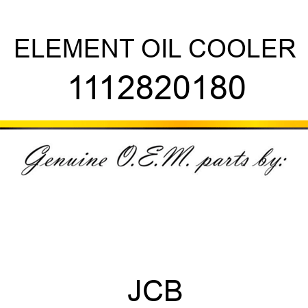 ELEMENT OIL COOLER 1112820180