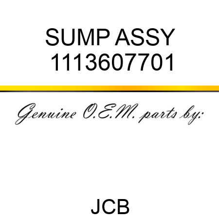 SUMP ASSY 1113607701