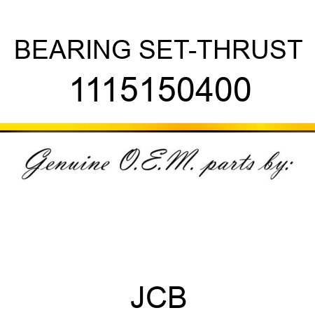 BEARING SET-THRUST 1115150400