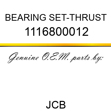 BEARING SET-THRUST 1116800012