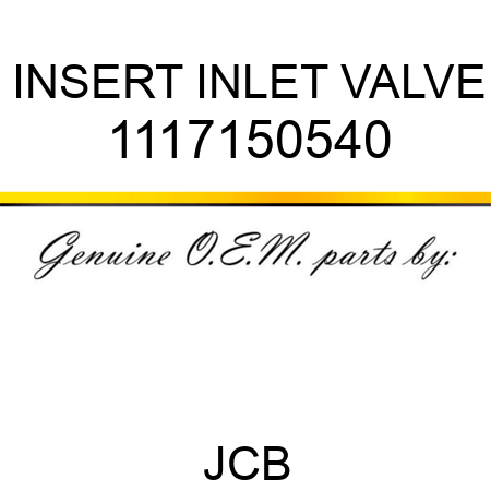 INSERT INLET VALVE 1117150540