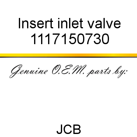 Insert, inlet valve 1117150730