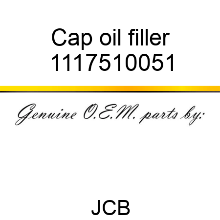 Cap, oil filler 1117510051
