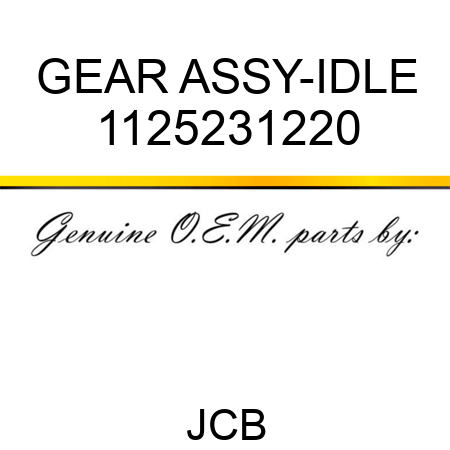 GEAR ASSY-IDLE 1125231220