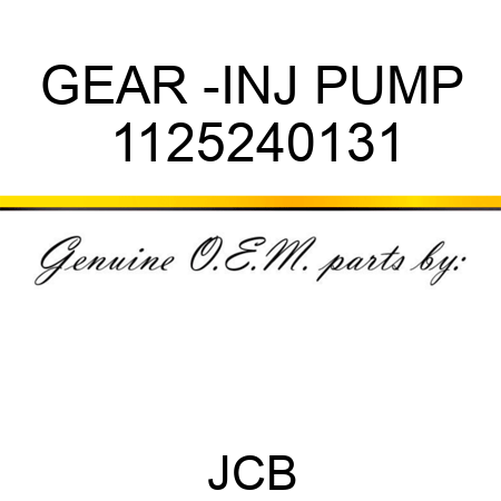 GEAR -INJ PUMP 1125240131