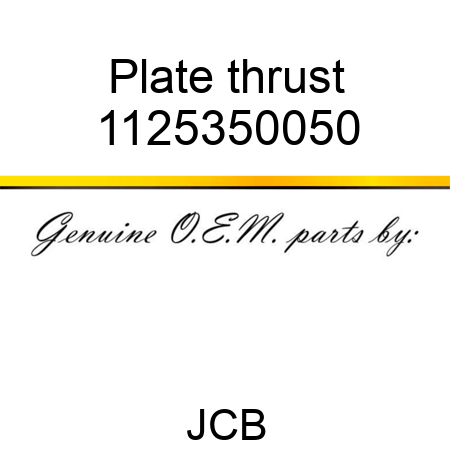 Plate thrust 1125350050