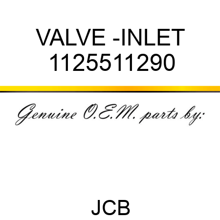 VALVE -INLET 1125511290