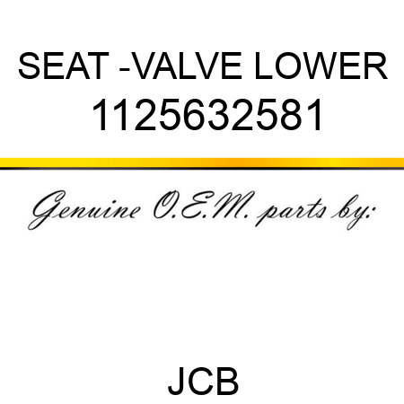 SEAT -VALVE LOWER 1125632581
