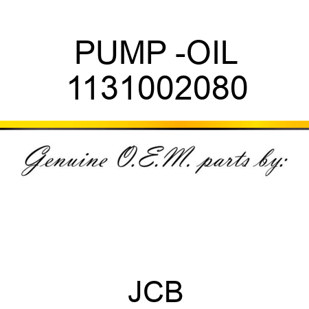 PUMP -OIL 1131002080