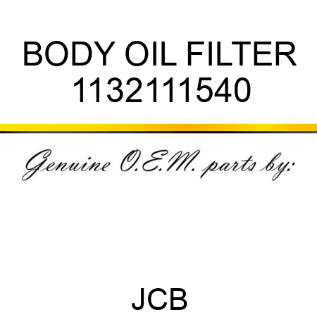 BODY OIL FILTER 1132111540