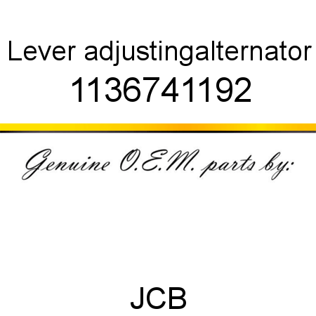 Lever, adjusting,alternator 1136741192