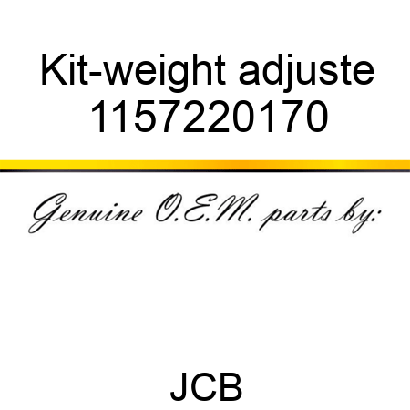 Kit-weight adjuste 1157220170