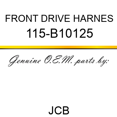 FRONT DRIVE HARNES 115-B10125