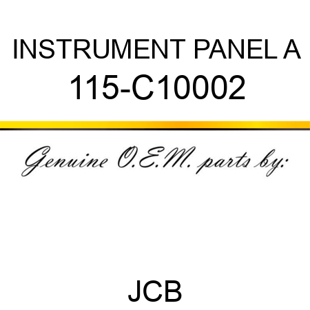 INSTRUMENT PANEL A 115-C10002