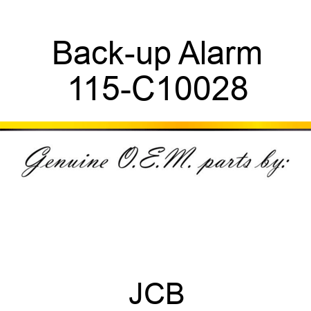 Back-up Alarm 115-C10028