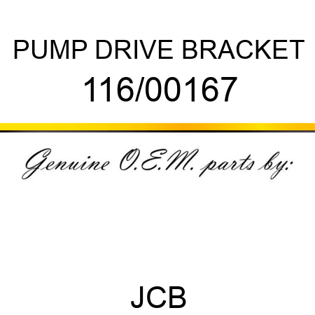 PUMP DRIVE BRACKET 116/00167