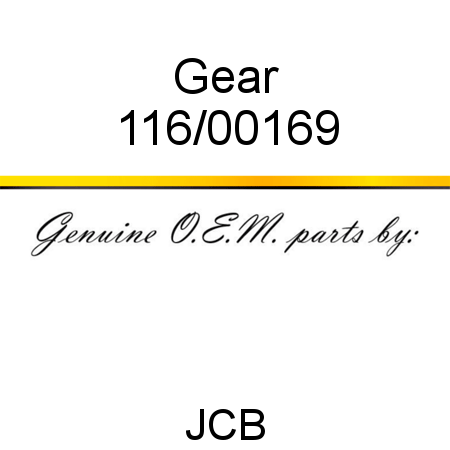 Gear 116/00169
