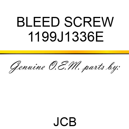 BLEED SCREW 1199J1336E