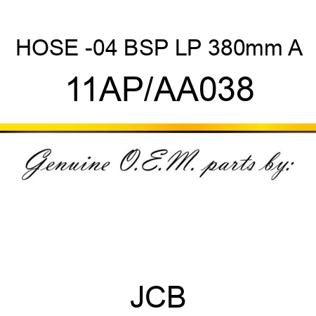 HOSE -04 BSP LP 380mm A 11AP/AA038