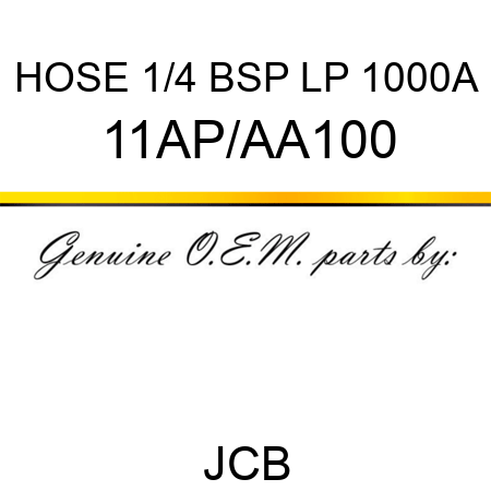 HOSE 1/4 BSP LP 1000A 11AP/AA100