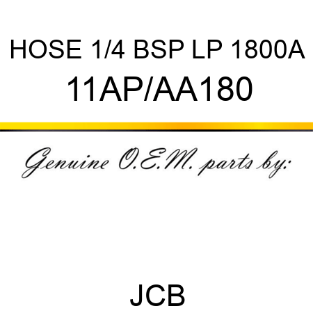 HOSE 1/4 BSP LP 1800A 11AP/AA180