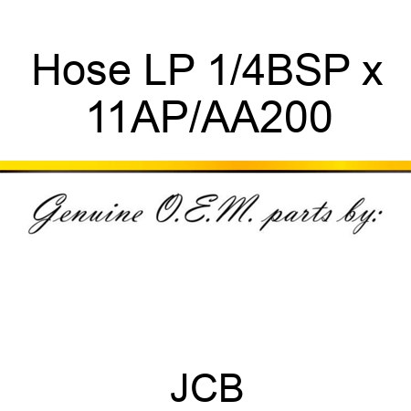 Hose LP, 1/4BSP x 11AP/AA200