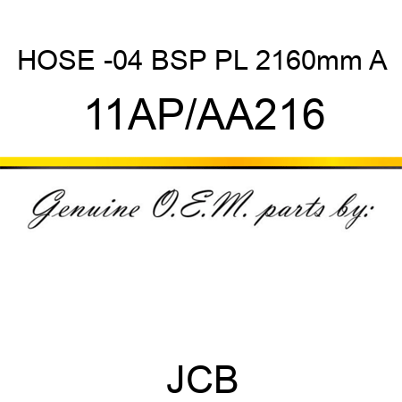 HOSE -04 BSP PL 2160mm A 11AP/AA216