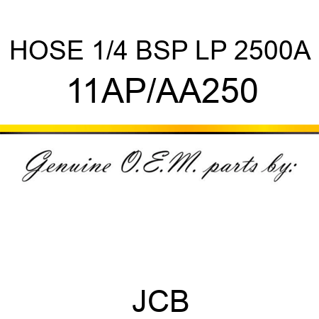 HOSE 1/4 BSP LP 2500A 11AP/AA250