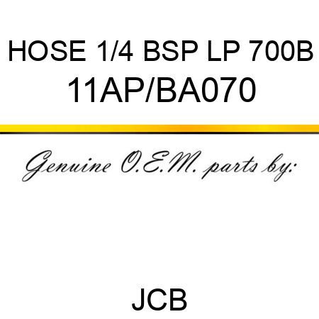 HOSE 1/4 BSP LP 700B 11AP/BA070
