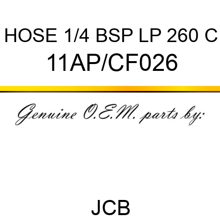 HOSE 1/4 BSP LP 260 C 11AP/CF026