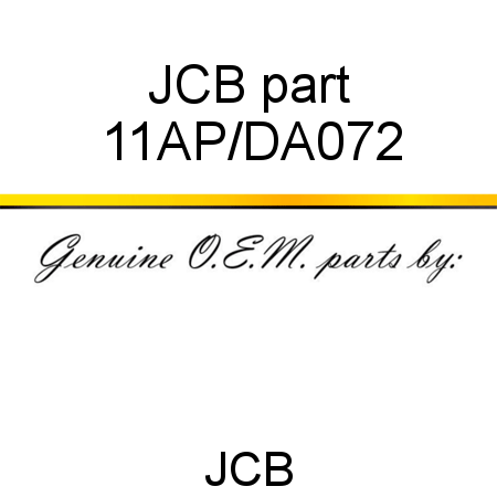 JCB part 11AP/DA072