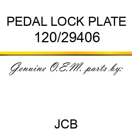 PEDAL LOCK PLATE 120/29406