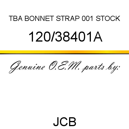 TBA, BONNET STRAP, 001 STOCK 120/38401A