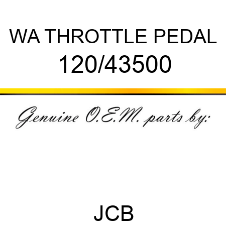WA THROTTLE PEDAL 120/43500