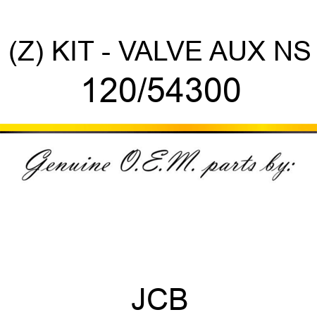 (Z) KIT - VALVE AUX NS 120/54300